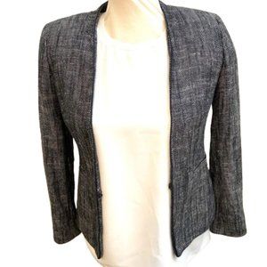 J. Crew Going Out Blazer Jacket Linen Blend Size 00 Grey